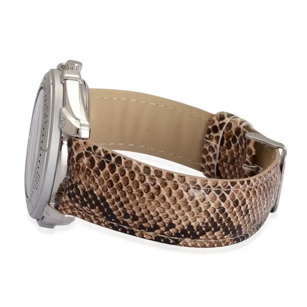 STRADA Watch Faux Leather Band Tan